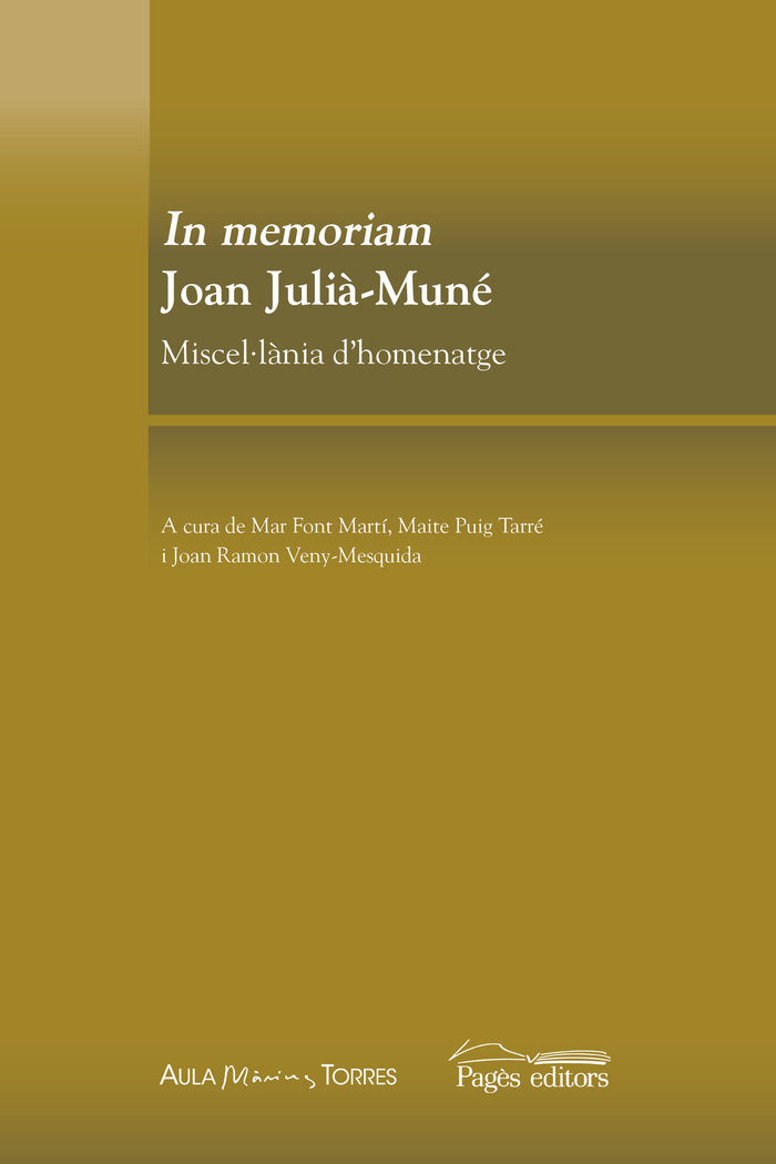 IN MEMORIAM JOAN-JULIA MUNE, de VARIOS AUTORES | portada del libro