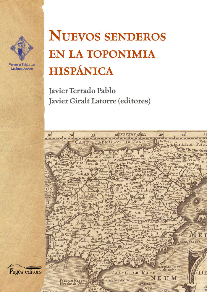 NUEVOS SENDEROS EN LA TOPONIMIA HISPANICA, de JAVIER TERRADO Y JAVIER GIRALT | portada del libro