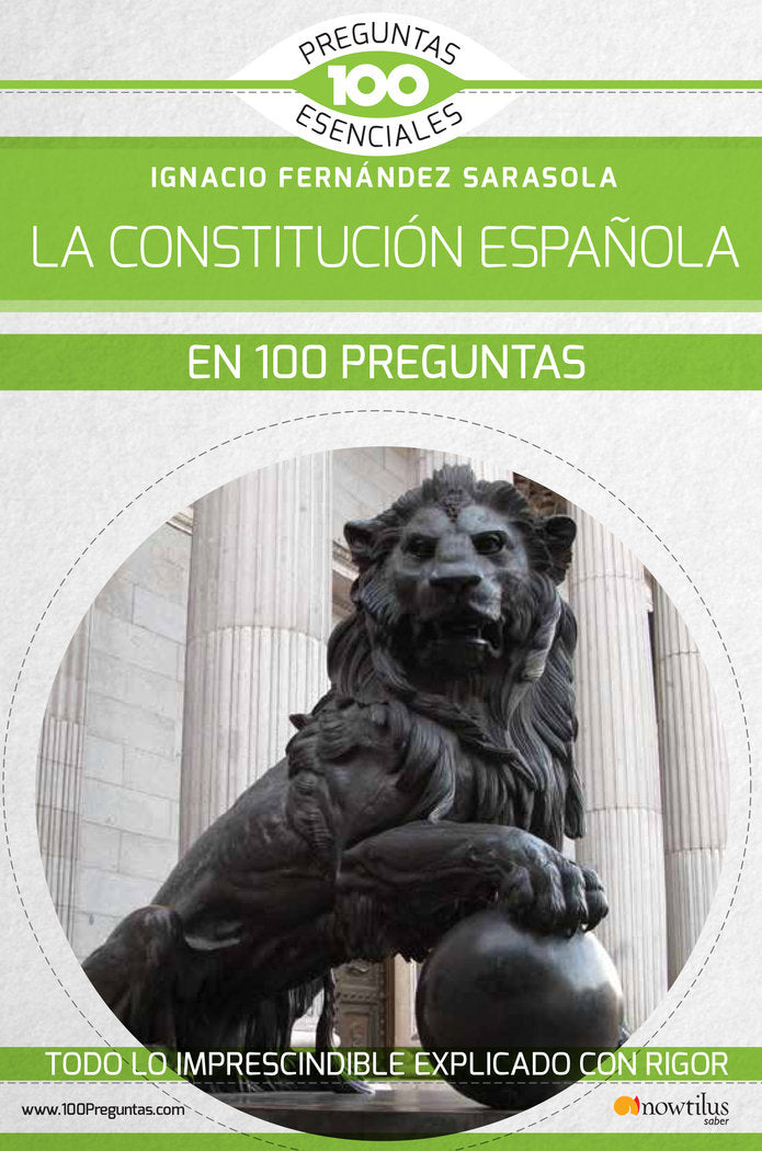 La Constitución española en 100 preguntas, de Fernández Sarasola, Ignacio | portada del libro