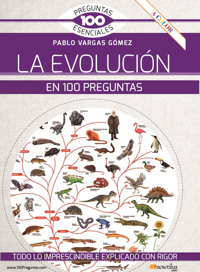 LA EVOLUCION EN 100 PREGUNTAS, de VARGAS | portada del libro