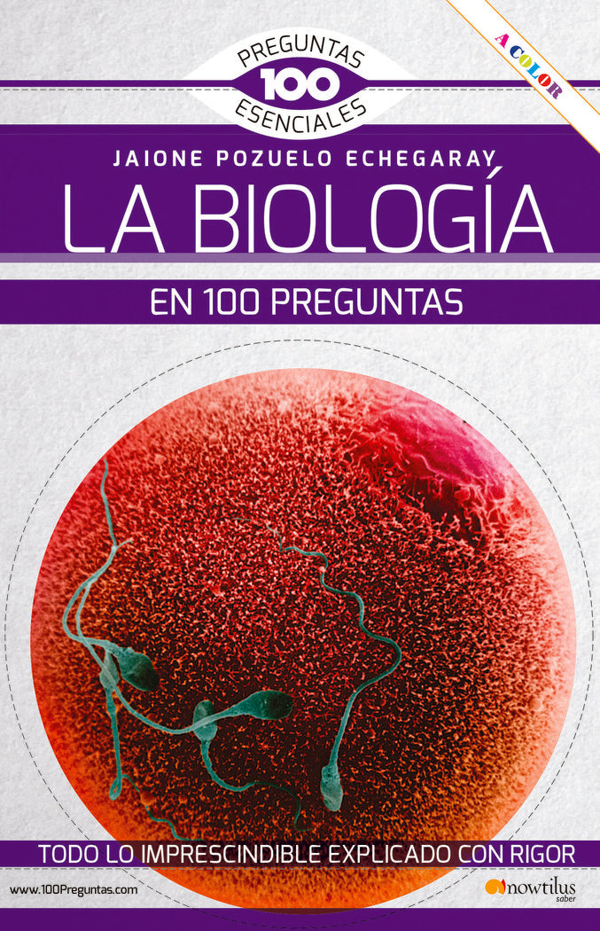 LA BIOLOGIA EN 100 PREGUNTAS, de POZUELO ECHEGARAY | portada del libro