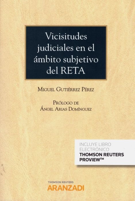Vicisitudes judiciales en el ámbito subjetivo del RETA (Papel + e-book), de Gutiérrez Pérez, Miguel | portada del libro