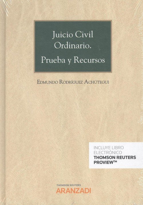 Juicio Civil Ordinario. Prueba y Recursos (Papel + e-book), de Rodriguez Achutegui, Edmundo | portada del libro