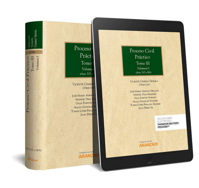 Proceso Civil Práctico. Tomo III. 2 Volúmenes (Papel + e-book), de Gimeno Sendra, Vicente | portada del libro
