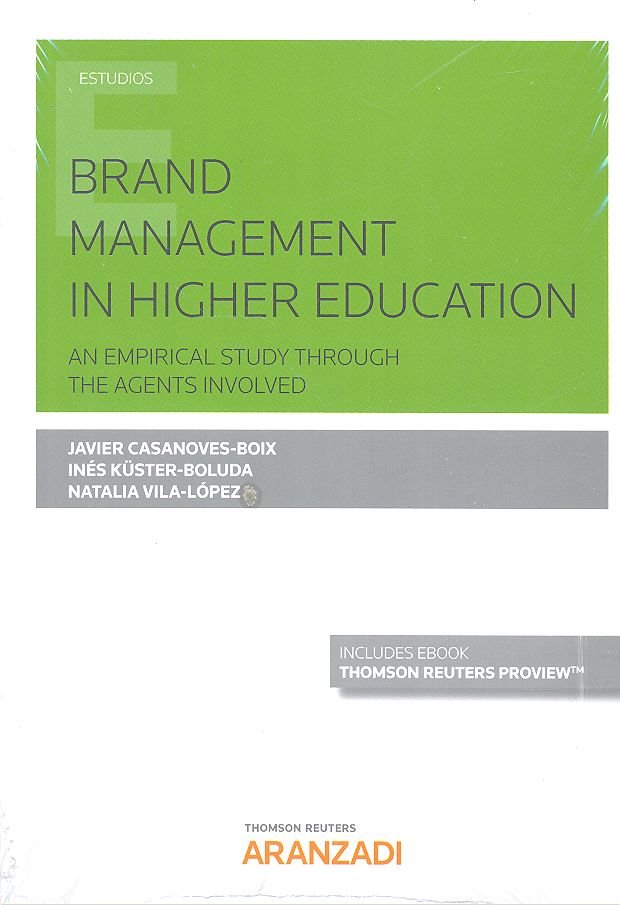 Brand management in higher education (Papel + e-book), de Casanoves Boix, Javier | portada del libro