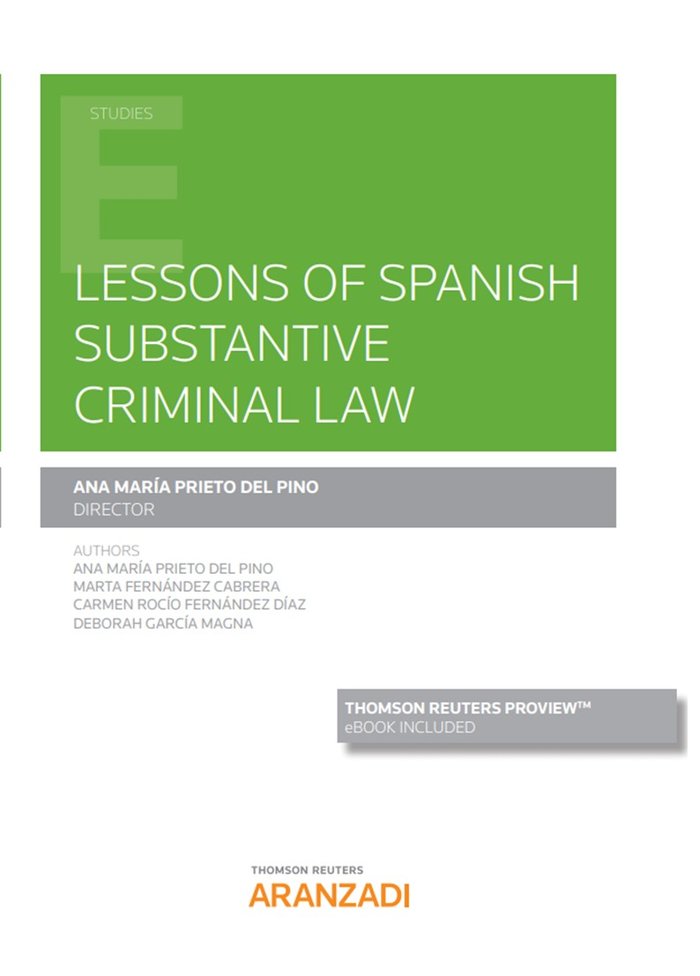 Lesson of spanish substantive criminal law (Papel + e-book), de Fernández Cabrera , Marta | portada del libro