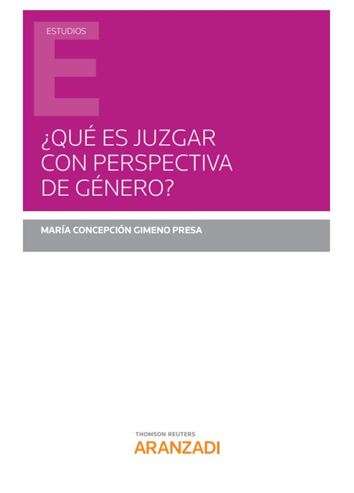 ¿Qué es juzgar con perspectiva de género?, de Gimeno Presa, Maria Concepcción | portada del libro