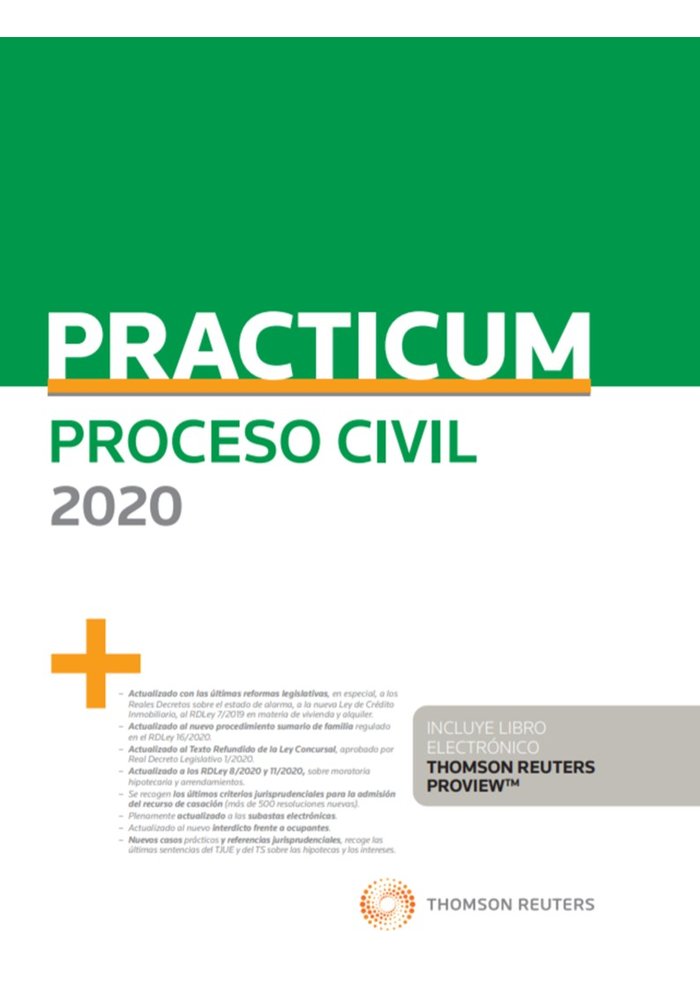 Practicum Proceso Civil 2020 (Papel + e-book), de Domínguez Luelmo, Andrés A. | portada del libro