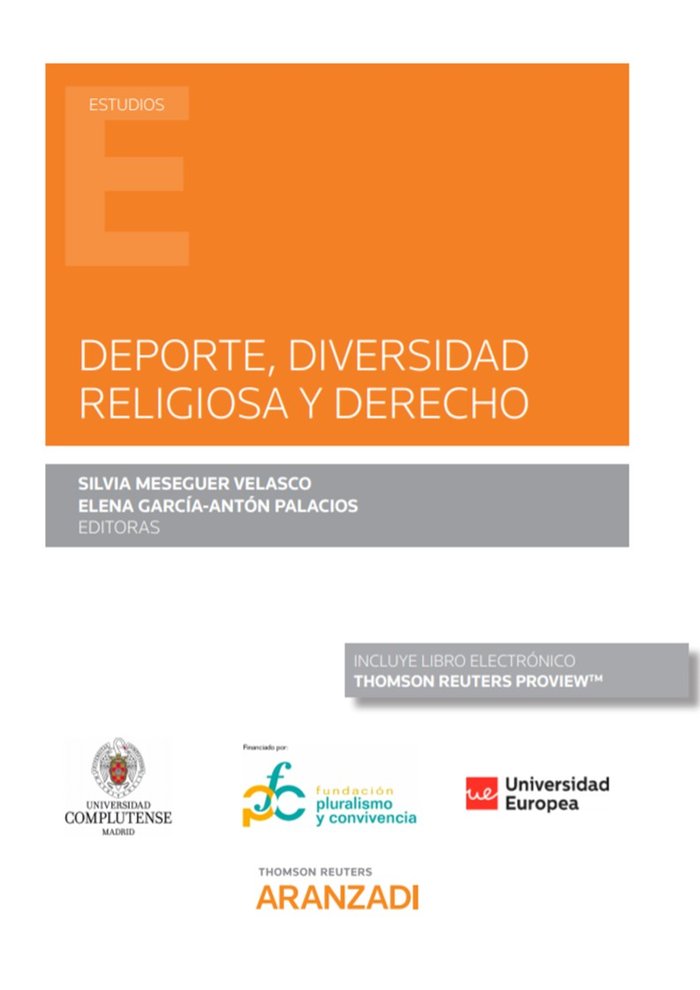 Deporte, diversidad religiosa y derecho (Papel + e-book), de García-Antón Palacios, Elena | portada del libro