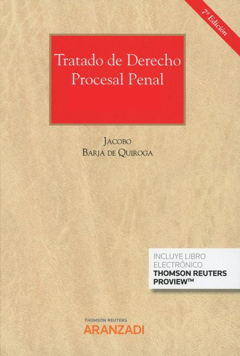 Tratado de Derecho Procesal Penal (Tomo I y II) (Papel + e-book), de Barja de Quiroga, Jacobo | portada del libro
