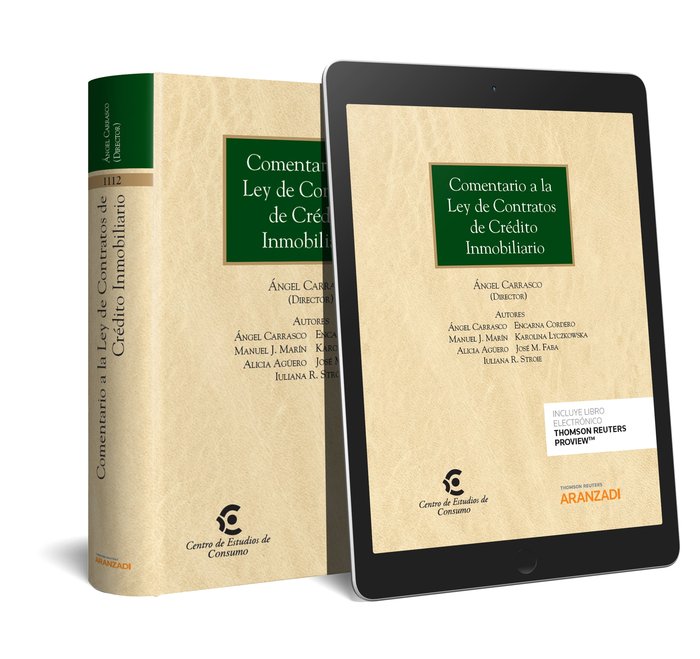 Comentario a la Ley de Contratos de Crédito Inmobiliario (Papel + e-book), de Carrasco Perera, Angel | portada del libro