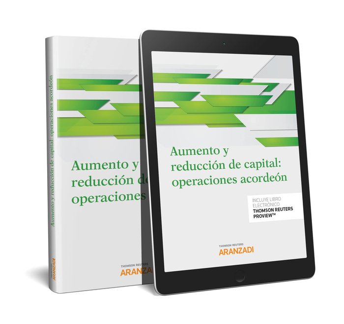 Aumento y reducción de capital: operaciones acordeón (Papel + e-book), de Thomson Reuters, Aranzadi | portada del libro