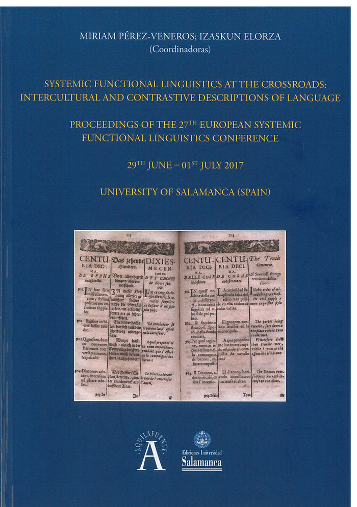 Systemic functional linguistics at the crossroads: intercultural and contrastive descriptions of lan | portada del libro