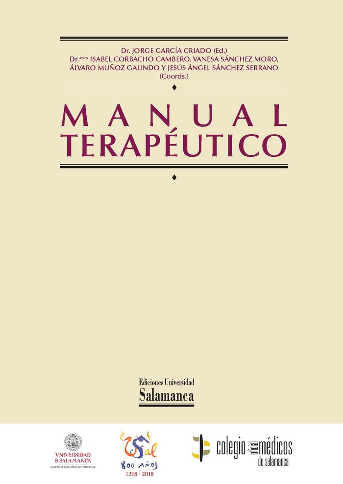 MANUAL TERAPEUTICO | portada del libro