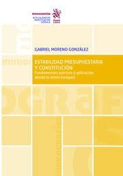 Estabilidad presupuestaria y constitución, de Moreno Gonzáles | portada del libro