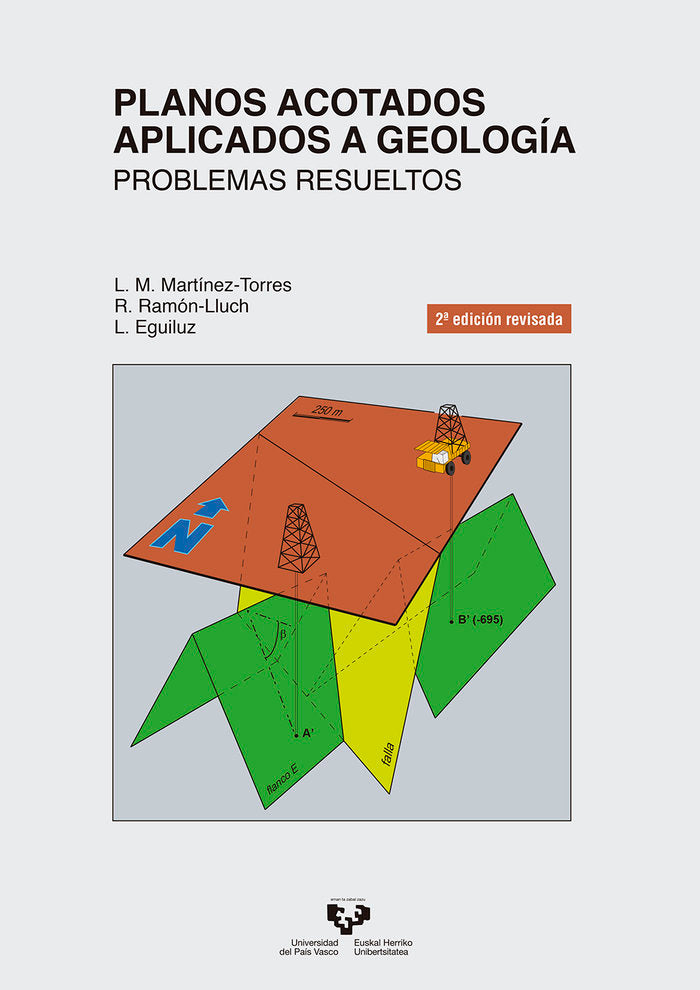 Planos acotados aplicados a geología. Problemas resueltos, de Martínez Torres, Luis Miguel | portada del libro