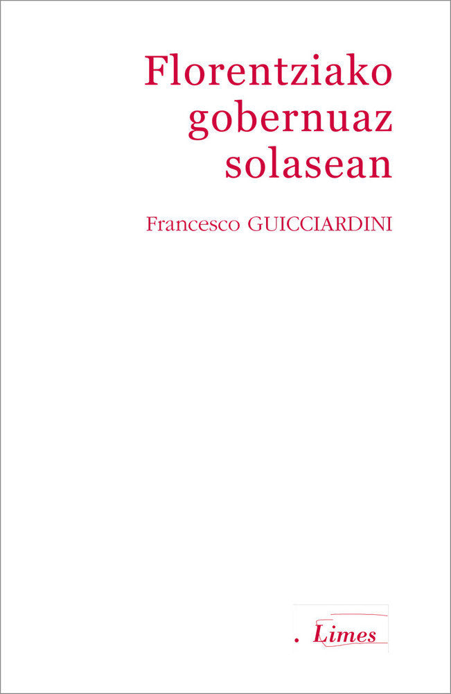Florentziako gobernuaz solasean, de Guicciardini, Francesco | portada del libro