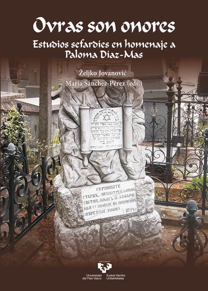 OVRAS SON ONORES ESTUDIOS SEFARDIES EN HOMENAJE A PALOMA DI | portada del libro