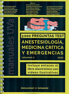 3000 PREGUNTAS TEST (2) 2022 ANESTESIOLOGIA,MEDICI.CRITICA, de AA.VV. | portada del libro