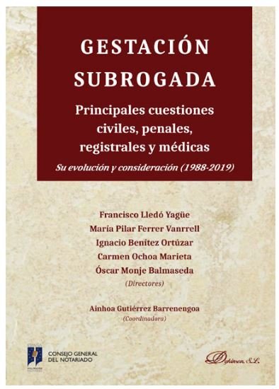Gestación subrogada, de LLEDO YAGUE, FRANCISCO | portada del libro
