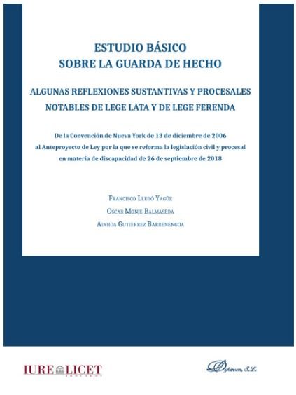 Estudio básico sobre la guarda de hecho, de Lledó Yagüe, Francisco | portada del libro