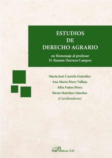 Estudios de Derecho Agrario, de Martínez Sánchez, Nuria | portada del libro
