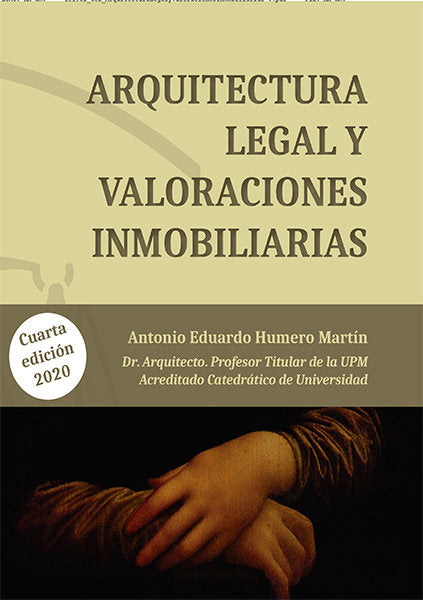 Arquitectura legal y valoraciones inmobiliarias, de Humero Martín, Antonio Eduardo | portada del libro