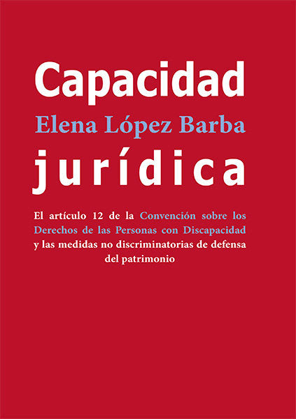 Capacidad Jurídica, de López Barba, Elena | portada del libro