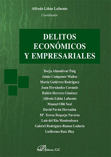 Delitos económicos y empresariales, de Liñán Lafuente, Alfredo | portada del libro