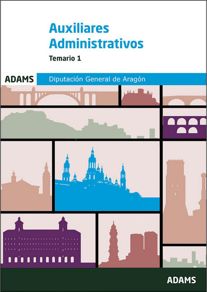 Temario 1 Auxiliares Administrativos Diputación General de Aragón, de Varios autores | portada del libro