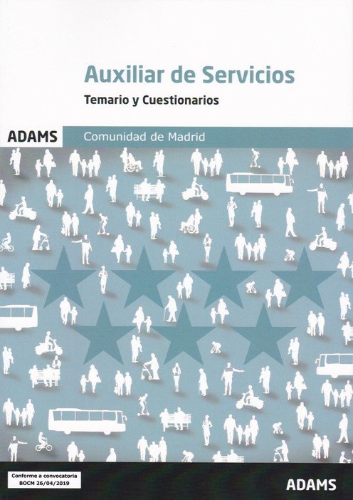 Temario y Cuestionarios Auxiliar de Servicios Comunidad de Madrid, de Varios autores | portada del libro