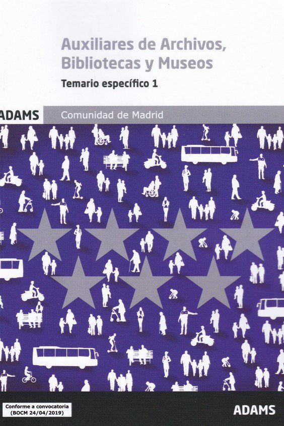 Temario específico 1 Escala de Auxiliares de Archivos, Bibliotecas y Museos. Comunidad de Madrid, de Varios autores | portada