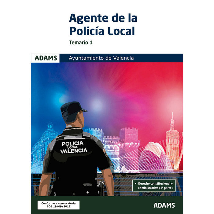 Temario 1 Policía Local de Valencia, de Varios autores | portada del libro