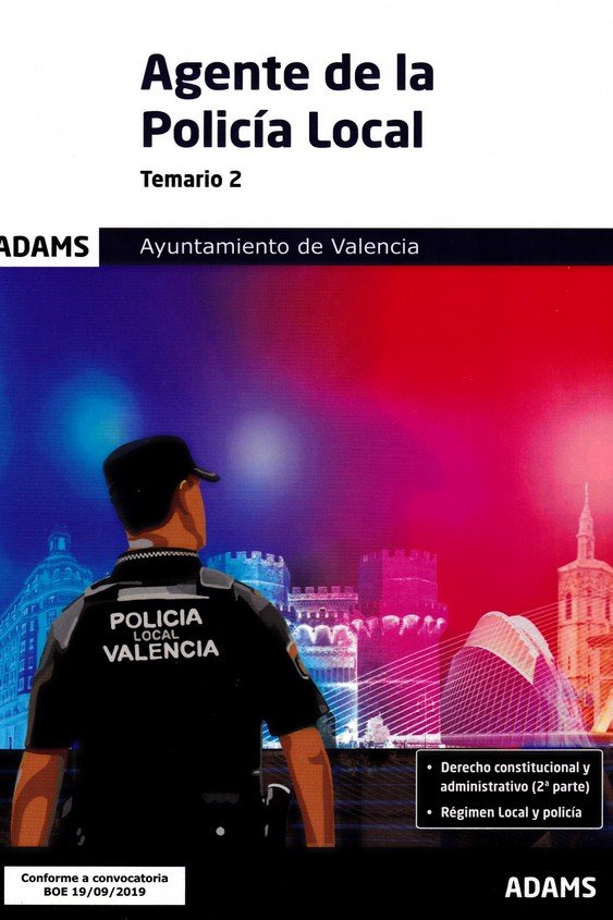 Temario 2 Policía Local de Valencia, de Varios autores | portada del libro
