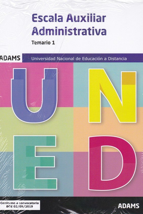 Temario 1 Auxiliares Administrativos Universidad Nacional de Educación a Distancia (UNED), de Varios autores | portada del li