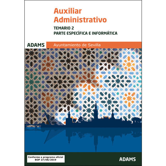 Temario 2 (perte específica e informática) Auxiliar Administrativo Ayuntamiento de Sevilla, de Varios autores | portada del l