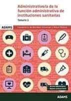 Temario 1 Administrativo/a de la función administrativa de instituciones sanitarias. Conselleria de, de Varios autores | port