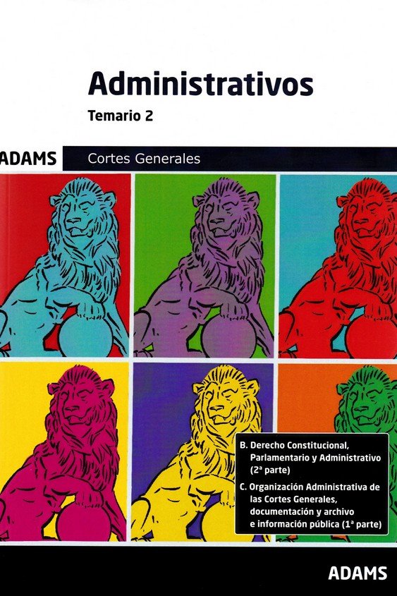Temario 2 Administrativos Cortes Generales, de Varios autores | portada del libro