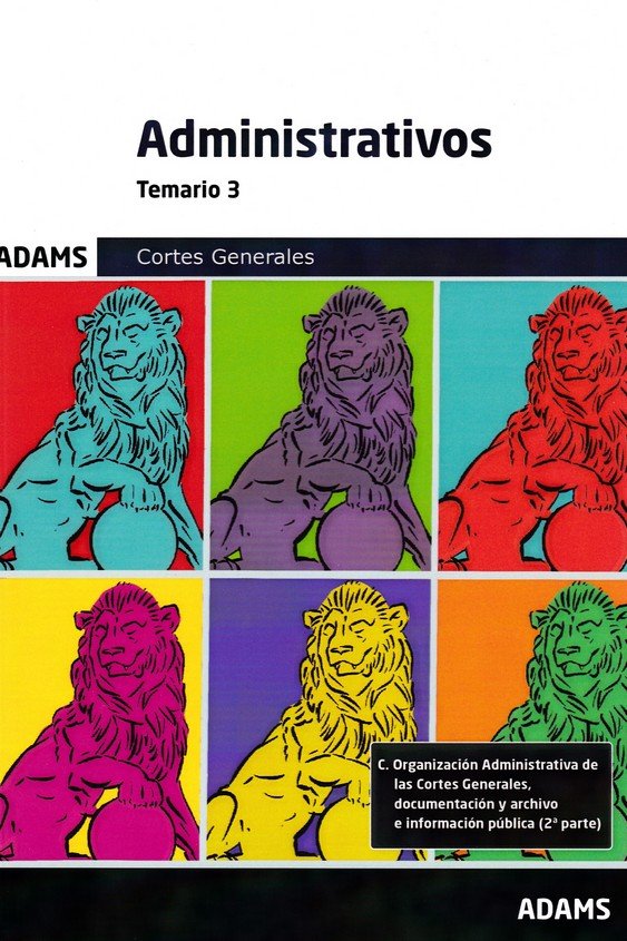 Temario 3 Administrativos Cortes Generales, de Varios autores | portada del libro