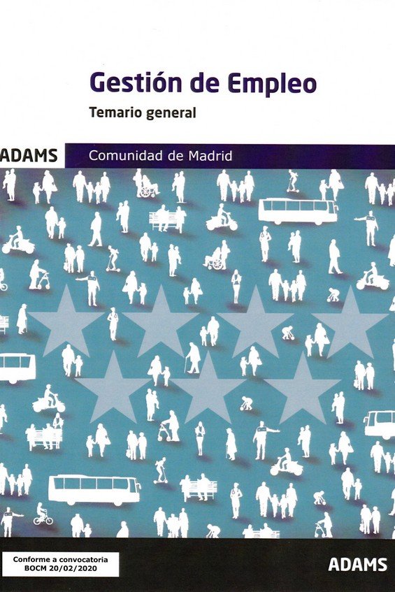 Temario general Gestión de Empleo de la Comunidad de Madrid, de Varios autores | portada del libro