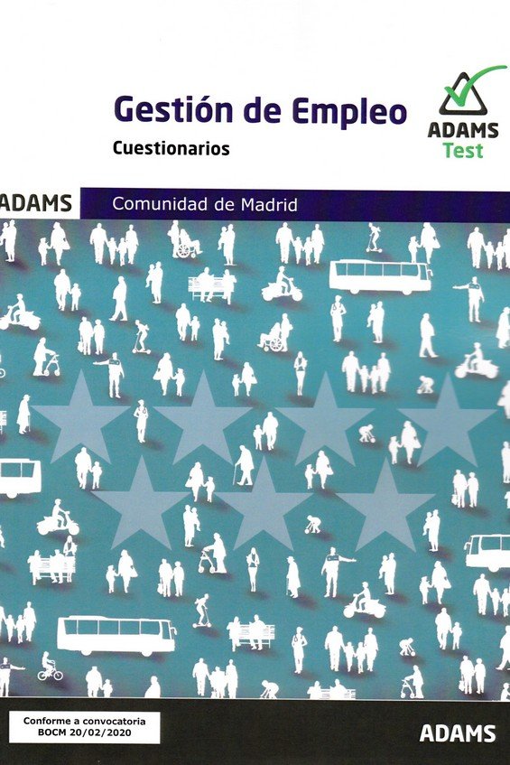 Cuestionarios Gestión de Empleo de la Comunidad de Madrid, de Varios autores | portada del libro