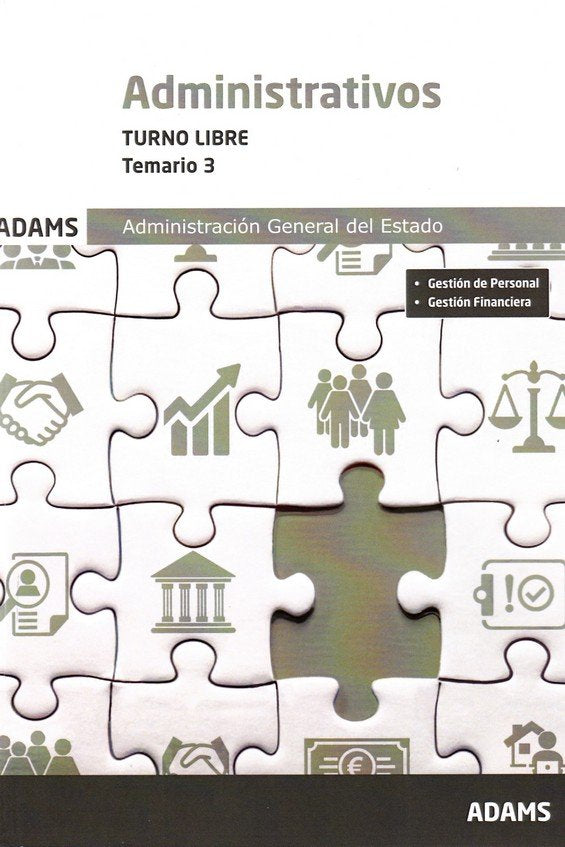 Temario 3 Administrativos de la Administración del Estado, turno libre, de Varios autores | portada del libro