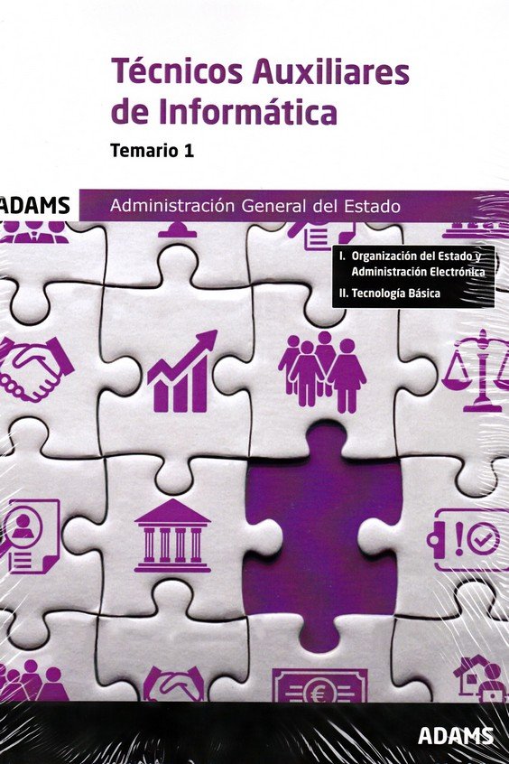 Temario 1 Técnicos Auxiliares de Informática de la Administración General del Estado, de Varios autores | portada del libro