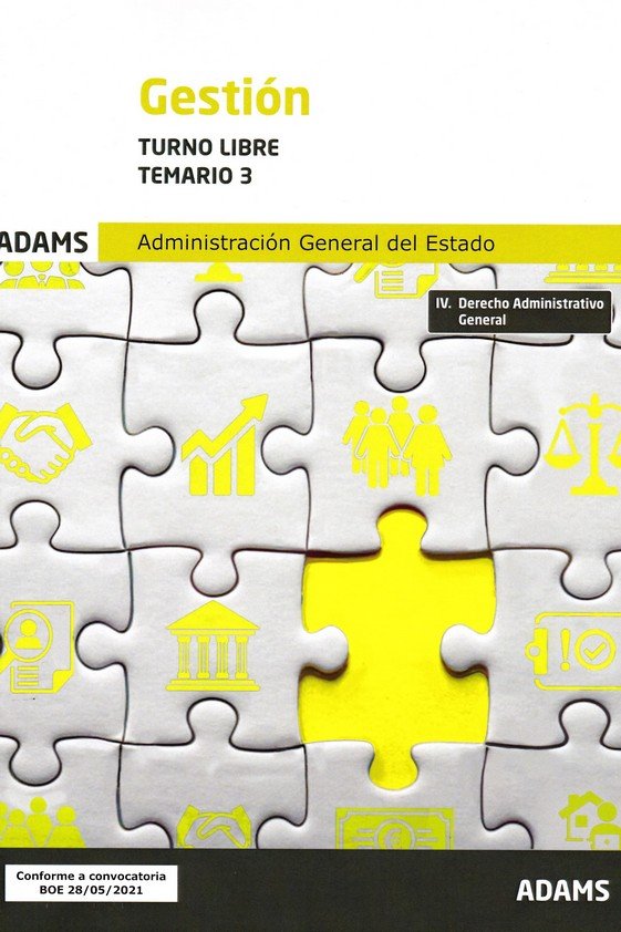 GESTION. TURNO LIBRE. ESTADO. TEMARIO 3. 2021, de AA.VV. | portada del libro