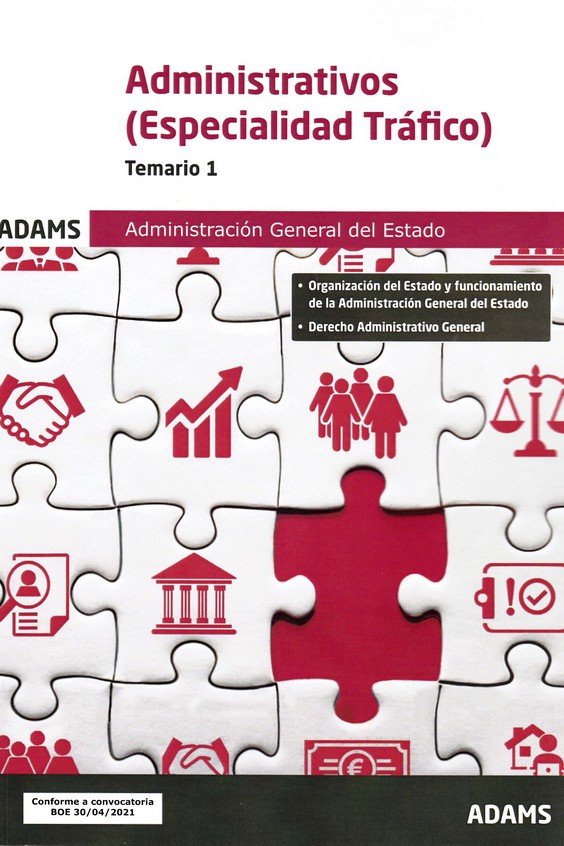 ADMINISTRATIVOS ( ESPECIALIDAD TRAFICO) - TEMARIO 1, de VV.AA. | portada del libro