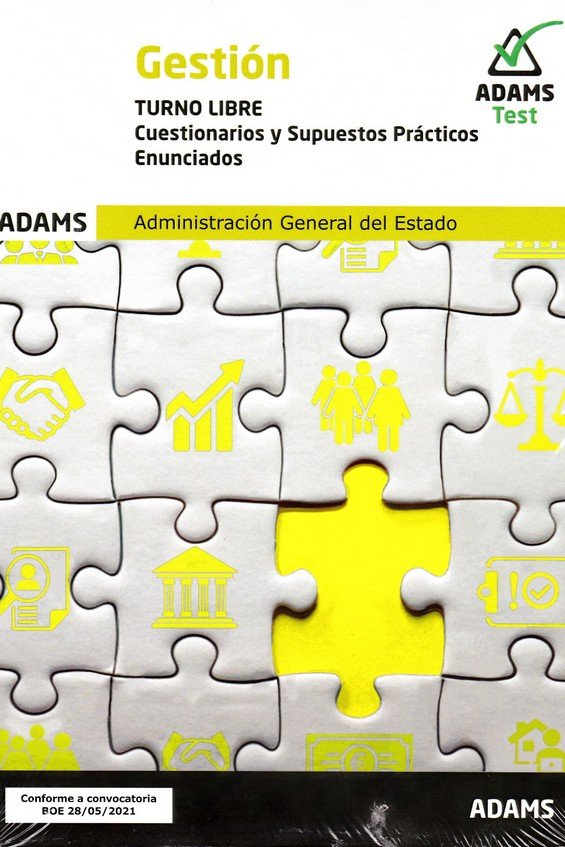 GESTION ( TURNO LIBRE) - CUESTIONARIOS Y SUPUESTOS PRACTICOS, ENUNCIADOS, de VV.AA. | portada del libro