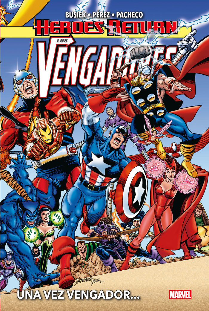 HEROES RETURN: LOS VENGADORES 01, de BUSIEK | portada del libro