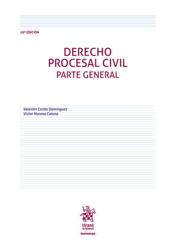 Derecho procesal civil parte general, de Cortés Domínguez | portada del libro