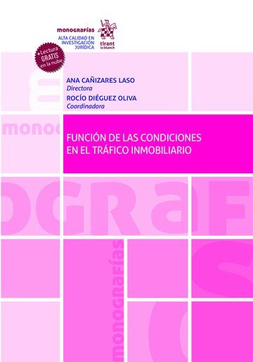 FUNCION DE LAS CONDICIONES EN EL TRAFICO INMOBILIARIO, de ARIJA SOUTULLO | portada del libro