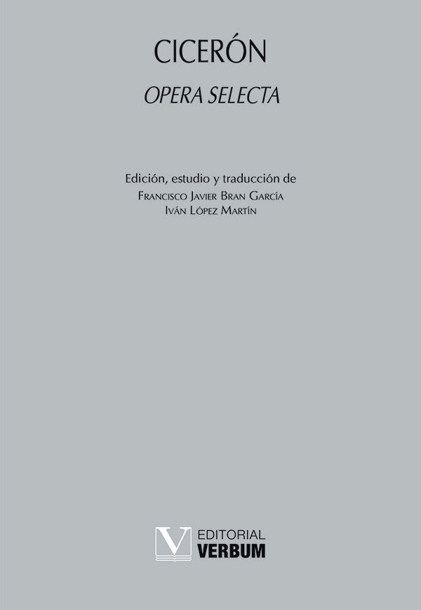 Opera Selecta, de Tulio Cicerón, Marco | portada del libro